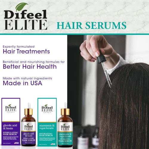 Miniatura 5 de Difeel Elite - Suero estimulante para el cabello con ácido glicólico y biotina, 2 onzas, suero para el crecimiento del cabello para hombres