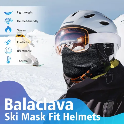 Miniatura 4 de Pasamontañas de invierno para hombres y mujeres, resistente al viento, máscara térmica para clima frío, para ciclismo, esquí, escalada