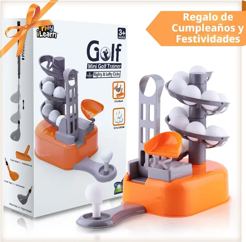 Miniatura 8 de iPlay, iLearn - Juego de juguetes de golf para niños con cabezal izquierdo y derecho, juguete deportivo para niños de 3 a 5 años, juego de golf