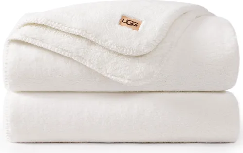 UGG Whitecap Manta de Felpa Suave y Mullida de Forro Polar para Sofá o Cama, Decoración del Hogar, Manta de Invierno, Lavable a Máquina, 50 pulgadas