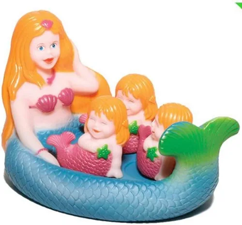 Miniatura 9 de Conjuntos de juguetes de baño de animales para bebé de goma (tiburón)