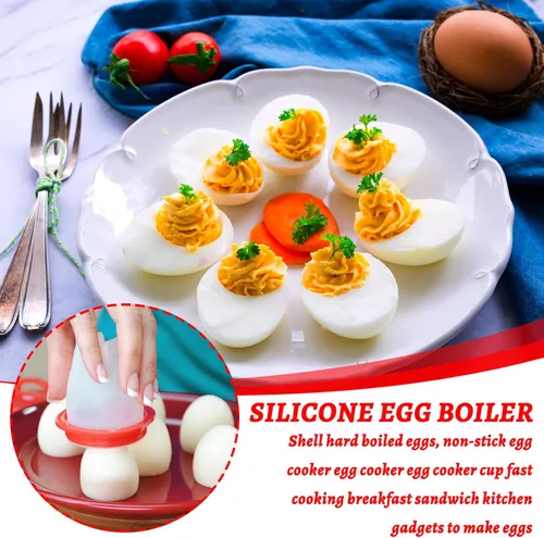 Miniatura 6 de 6 piezas de cocina de huevos, tazas de silicona para escalfar, huevos duros, huevos duros, huevos duros, huevos duros, huevos duros, huevos duros