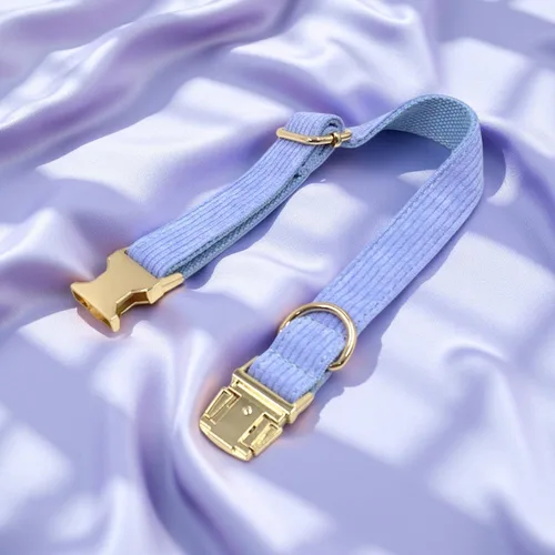 Miniatura 2 de PETDURO Collar de perro personalizado en púrpura claro de luxo suave - Cordón de cordero - Collar personalizado con nombre y teléfono grabados
