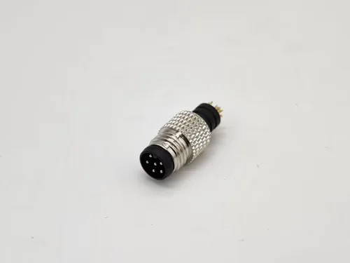 Miniatura 8 de Elecbee 5 unids M8 conector 6 pin macho recto macho sobremoldeado soldadura copa sin blindaje un código