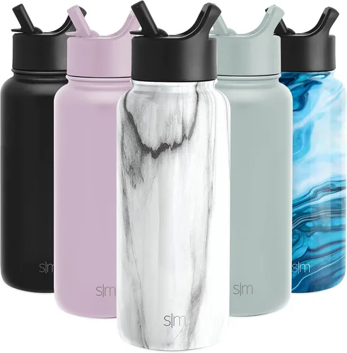 Miniatura 8 de Simple Modern botella de agua reutilizable con tapa para beber y con pajilla, termo de acero inoxidable con aislamiento al vacío, para gimnasio