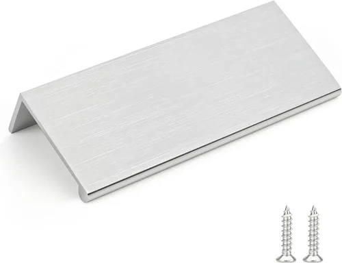 Miniatura 25 de Rergy - Juego de 10 tiradores de gabinete de cocina de níquel cepillado, manijas de gabinete de níquel cepillado, herrajes de gabinete con borde