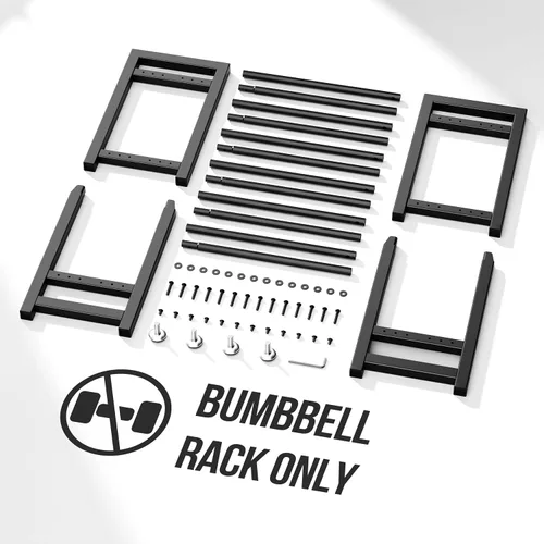 Miniatura 9 de Estante para mancuernas de 3 niveles, soporte de pesas para gimnasio en casa