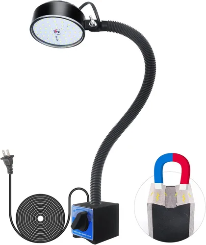 Miniatura 9 de Luz de trabajo magnética, 2000 lúmenes, luz LED para máquina con base magnética fuerte, lámpara magnética flexible de 20 pulgadas para garaje
