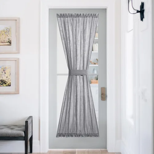 Miniatura 35 de NICETOWN - Cortinas transparentes para puerta de ventana, tratamiento de ventana lateral para puertas estrechas de vidrio/cocina/puerta delantera