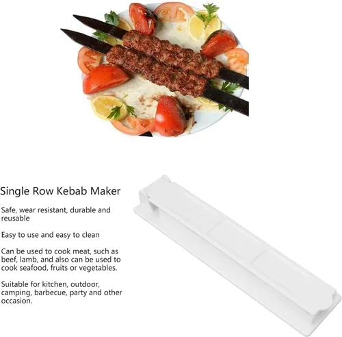 Miniatura 5 de Kebab Maker, prensa de pinchos de plástico y molde manual de Kabob, forma tu Kebab Kofta como un chef tradicional hecho a mano para asar carne
