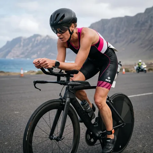 Miniatura 8 de SLS3 Trajes de triatlón para mujer - Traje de triatlón de una pieza para mujer - Traje de triatlón profesional para mujer - Trisuit premium, SKY rosa