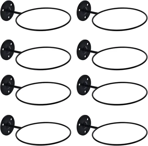 Miniatura 12 de Soporte de pared para baloncesto, soporte de bola de metal de 7 pulgadas de diámetro, almacenamiento de pelotas para baloncesto, fútbol, voleibol