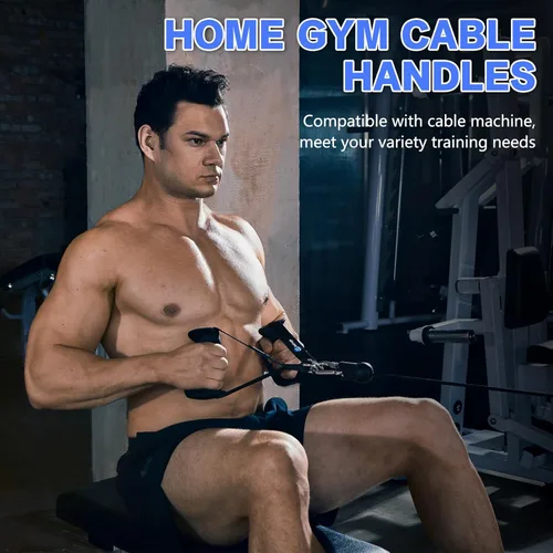 Miniatura 6 de HXD-ERGO Mangos ergonómicos de ejercicio para accesorios de máquina de cable, pilates, entrenamiento de fuerza, bandas de resistencia resistentes
