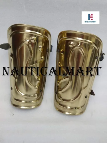 Miniatura 5 de NAUTICALMART Brazales de armadura griega, abrazaderas con acabado de latón, Latón