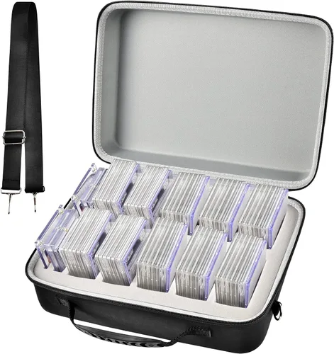 Miniatura 10 de Estuche para tarjetas rígidas de 3 x 4 pulgadas, caja de almacenamiento de tarjetas comerciales graduada, cajas organizadoras de tarjetas deportivas
