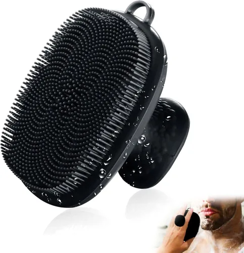 Miniatura 9 de Cepillo facial de silicona para hombres, cepillo de limpieza facial de silicona, cepillo de lavado facial de silicona manual impermeable, limpieza