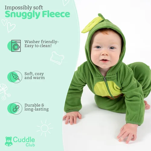 Miniatura 117 de Enterizo de vellón para bebé, rómper de una sola pieza con capucha para niños, ropa para exteriores, chaqueta infantil