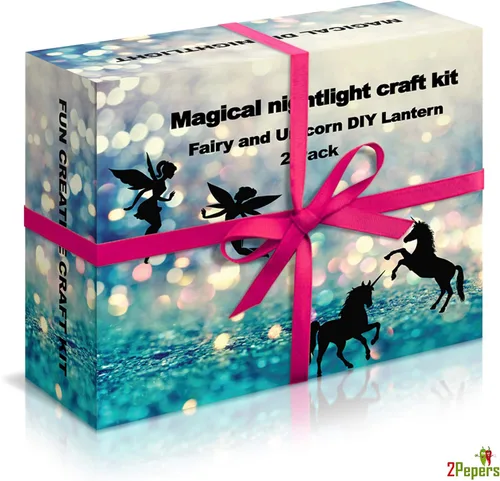 Miniatura 6 de 2Pepers Kit de Manualidades DIY de Luz Nocturna de Hadas y Unicornio (Paquete de 2), Frascos de Linterna de Hadas Artes y Manualidades para Niñas