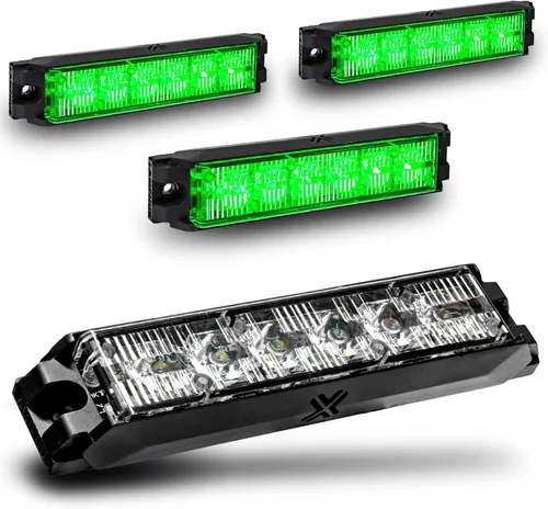 Miniatura 66 de LAMPHUS NanoFlare - Luz de advertencia estroboscópica de 5 pulgadas y 6 W, color blanco ámbar, luz de advertencia estroboscópica para parrilla