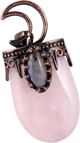TUMBEELLUWA Collar con colgante de piedra de cristal curativo natural para hombres y mujeres, collar de piedra ovalada de Reiki con piedra de