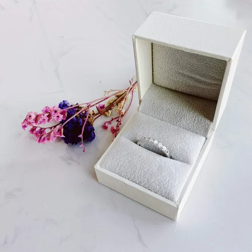 Miniatura 6 de FANCIME - Anillo de plata de ley con 6 piedras de ópalo de fuego, anillo de compromiso, boda, eternidad, anillos de piedra natal de octubre, joyería