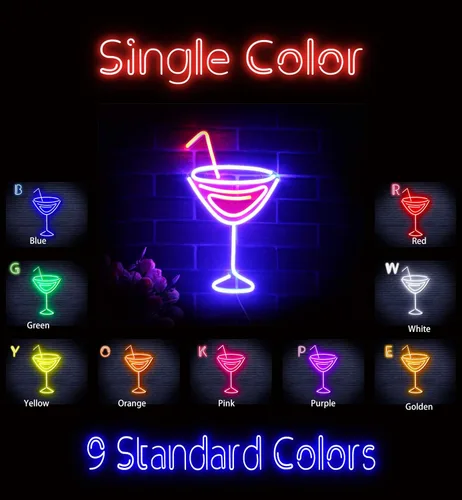 Miniatura 2 de AdvPro Seco Martini Flex Silicona LED Neon Sign - Azul - st16s32-fnu0207-b