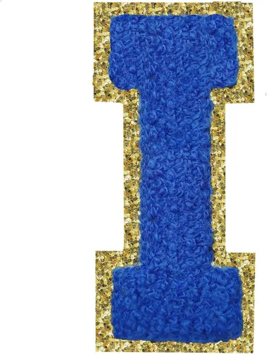 Miniatura 182 de SPRT - Parches de letras de chenilla universitaria con purpurina, parche de letras blancas para planchar con letras del alfabeto para disfraz