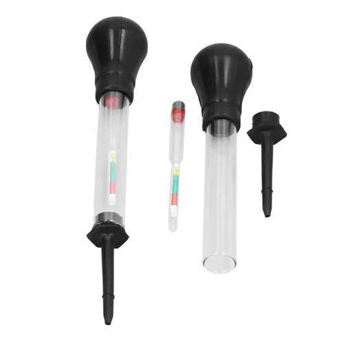 Miniatura 4 de Hidrómetro, 2 unids hidrómetro de vidrio electro medidor hidráulico 1.100-1.300 herramienta de medición para densidad de electrolitos, hidrómetros