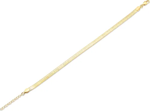 Miniatura 3 de PAVOI Tobilleras planas de oro chapado en oro de 14 quilates para mujer