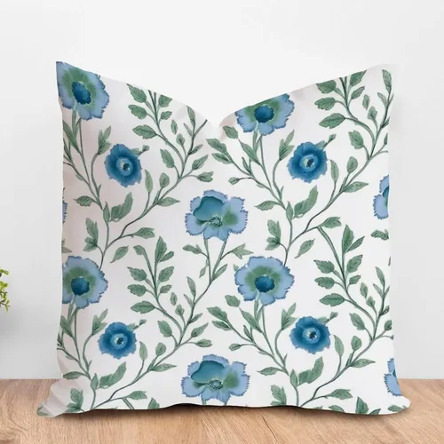 Miniatura 18 de ArogGeld Chinoiserie - Funda de cojín con diseño de pagoda asiática azul índigo, diseño cuadrado de flores y pagoda asiática, para oficina, silla