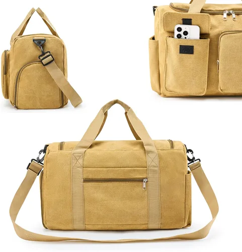Miniatura 228 de Pequeña bolsa de gimnasio para mujer, bolsa de viaje con compartimento para zapatos