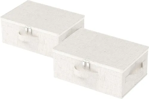 Miniatura 12 de Caja de almacenamiento debajo de la cama con tapa, organizadores de ropa plegables, cestas de organización para el hogar para ropa, zapatos, mantas