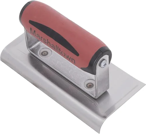 Miniatura 2 de MARSHALLTOWN Bordeadora de hormigón curvada, hoja de acero de alto carbono de 6 x 3, borde de 1/2 x radio 3/8, fabricado en los Estados Unidos, 136D