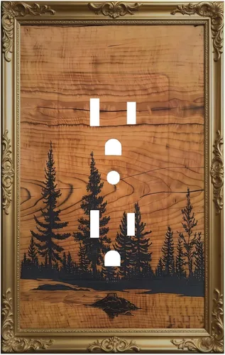 Miniatura 193 de Cubiertas de Interruptor de Luz Artísticas Decorativas Boho Figura Abstracta Interruptor de Pared Único Placa de Interruptor Decorativo Placa
