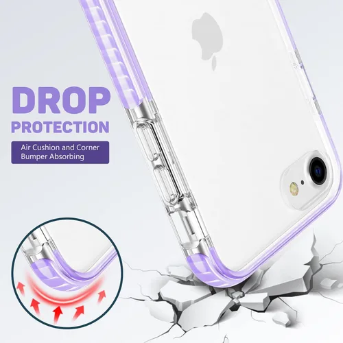 Miniatura 4 de MATEPROX Funda compatible con iPhone Se 2022, iPhone SE 2020, iPhone 8, iPhone 7, funda transparente, resistente, antiarañazos, antiarañazos, a