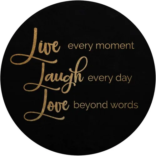 Miniatura 3 de Live Laugh Love Pop Socket – Silver Gold Bling & Black – PopSockets Grip and Stand for Phones and Tablets, Negro