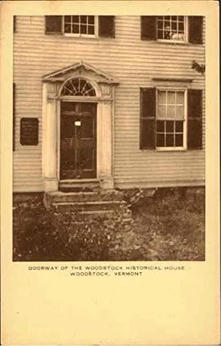 Doorway Of The Woodstock Historical House Woodstock, Vermont VT Original Antique Postcard
