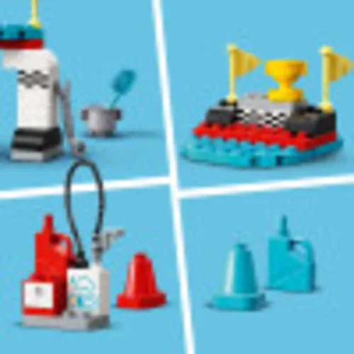 Miniatura 6 de LEGO DUPLO Town Race Cars 10947 - Juguete de construcción de carreras de coches; juego imaginativo y de desarrollo para niños pequeños y niños