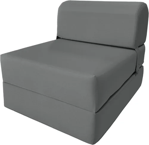 Miniatura 21 de D & D Futon Furniture Chair cama plegable de espuma, sofá de estudio, colchón de espuma doblado (6 x 36 x 70 pulgadas, azul real)