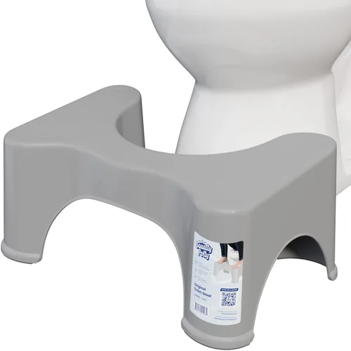 Squatty Potty The Original - Taburete de inodoro para baño, color gris, 9 pulgadas