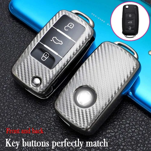 Miniatura 2 de Funda para llavero Volkswagen, funda para llavero Volkswagen VW Jetta Beetle Bora Eosvw Rabbit up Caravelle Multivan Santana Skoda Accesorios