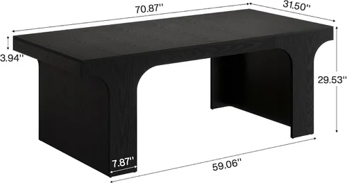 Miniatura 2 de Tribesigns Escritorio de oficina ejecutivo de 70.87 pulgadas, escritorio grande para computadora de espacio de trabajo, mesa de escritura moderna
