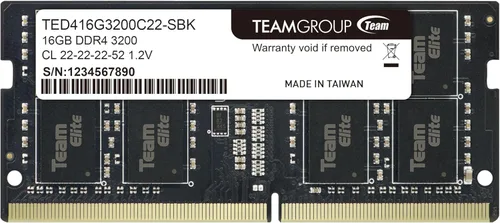 Miniatura 9 de TEAMGROUP Elite DDR4 16 GB Kit (2 x 8 GB) 3200 MHz PC4-25600 CL22 Sin búfer No ECC 1.2 V SODIMM 260-Pin Laptop Notebook PC Módulo de memoria