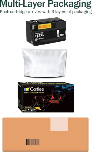 Miniatura 4 de Cartlee Cartuchos de tinta compatibles de repuesto para HP 712 712XL para impresoras de trazador de estudio DesignJet T230 T250 T630 T650 Studio