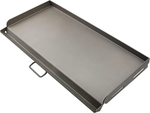 Miniatura 10 de Hisencn 7421 Sistema de Parrilla Gourmet BBQ Plancha para parrilla Weber de carbón de 22 1/2 pulgadas, sartén de plancha de hierro fundido de 12