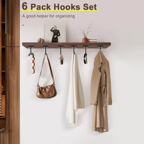 Miniatura 7 de NearMoon Ganchos para Abrigos, Ganchos de Montaje en Pared para Colgar Sombrero, Bolso, Bata, Perchas de Toalla de Acero Inoxidable 304 Resistente