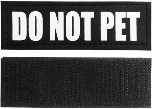 Miniatura 2 de Fairwin Parches para perros Do Not Pet - Etiquetas reflectantes extraíbles para chaleco de servicio para arnés de perro