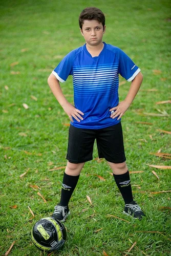 Miniatura 6 de Camiseta de fútbol para niños de primera calidad, uniforme de entrenamiento de equipo deportivo edades de 6 a 12 años camisas deportivas