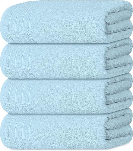 Miniatura 17 de Tens Towels Paquete de 4 toallas de baño extra grandes de 30 x 60 pulgadas, 100% algodón, más grandes y ligeras, más rápidas de secar, súper suaves