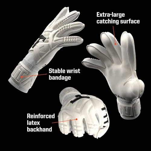Miniatura 6 de T1TAN Clásico 1.0 Blanco Junior Guantes de Fútbol para Niños - Guantes de Portero para Arquero - Fútbol - Niños y Jóvenes